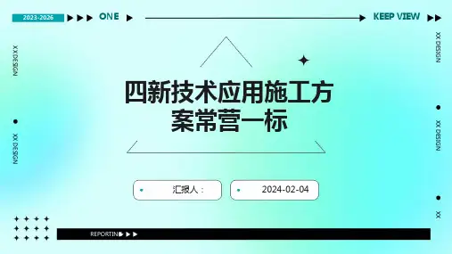 四新技术应用施工方案常营一标