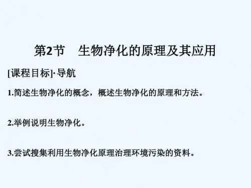 2018版高中生物 第4章 生物科学与环境保护 4.2 生物净化的原理及其应用课件 新人教版选修2