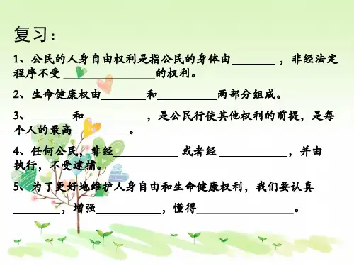 粤教版初二下册政治6.2维护人格尊严PPT课件(28)
