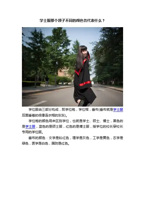 学士服那个领子不同的颜色各代表什么？