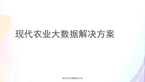 现代农业大数据解决方案课件
