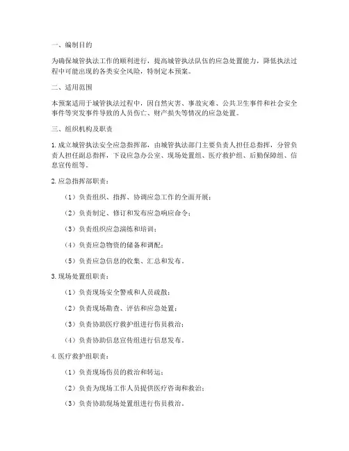 城管执法_安全应急预案
