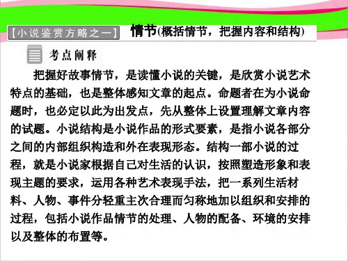 高中语文人教版选修《中国小说欣赏》省优获奖课件：小说鉴赏方略之1   情节 公开课一等奖课件