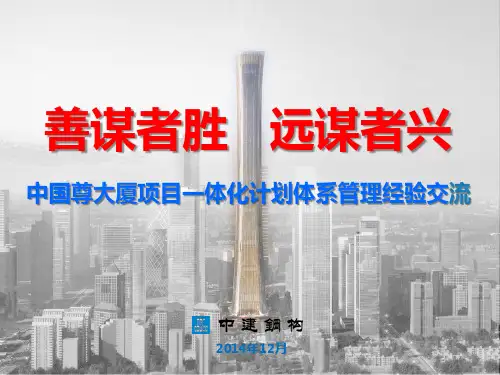 中国尊项目一体化计划体系管理经验交流
