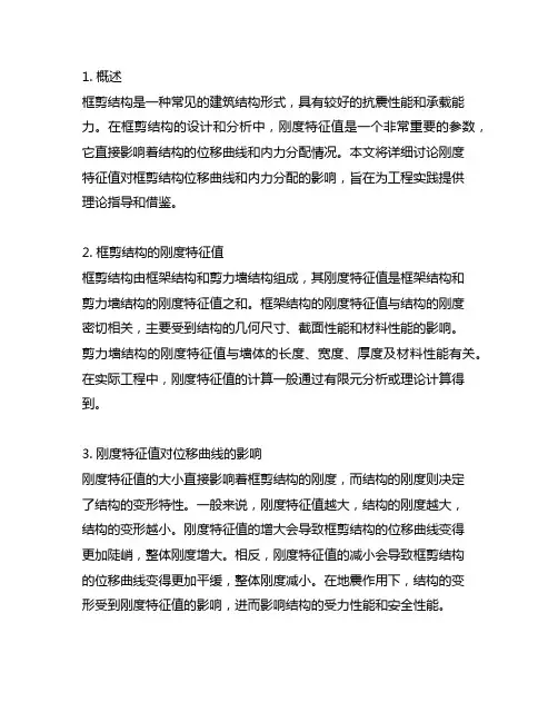 刚度特征值对框剪结构的位移曲线和内力分配