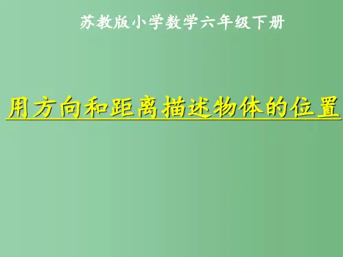 六年级数学下册 用方向和距离描述物体的位置(1) 苏教版