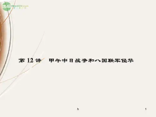 高考历史第一轮总复习 3.12甲午中日战争课件 新人教版必修1