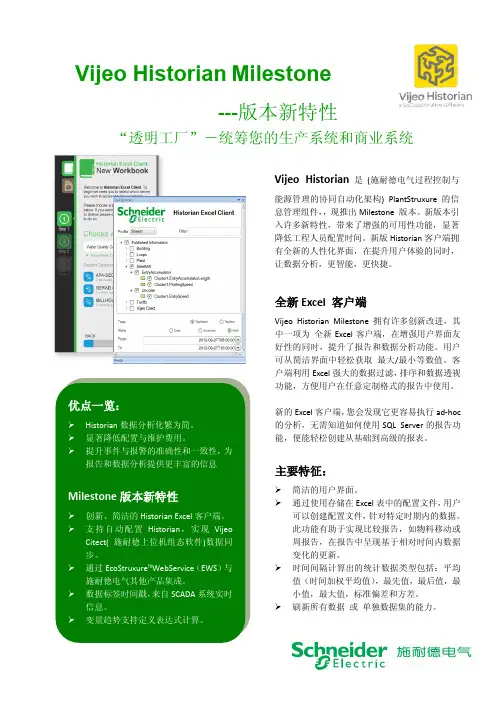 Vijeo Historian 施耐德电气Citect 工业数据库