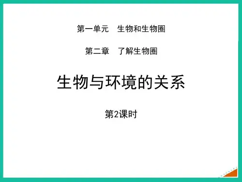 人教版七年级生物上册 生物与环境的关系 教学课件(第2课时)