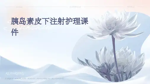 胰岛素皮下注射护理课件