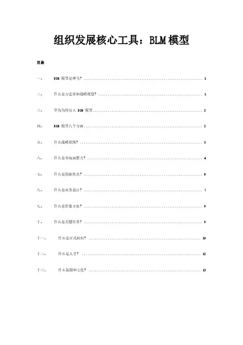 组织发展核心工具BLM模型