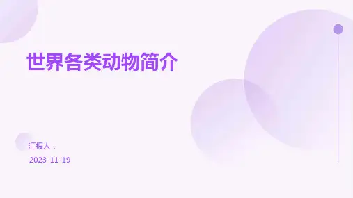 世界各类动物简介