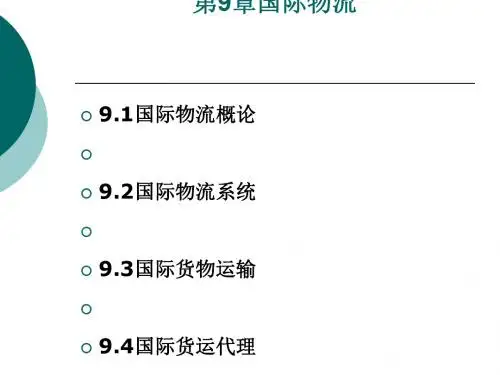 国际物流管理概述(PPT107张)