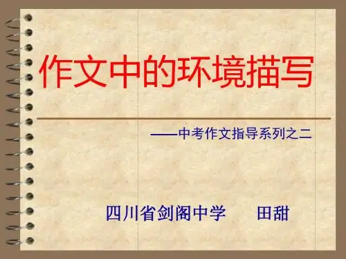 初中作文中的环境描写——中考作文指导系列之二ppt