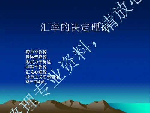 汇率的决定理论(1)