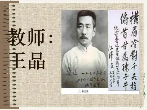 鲁迅PPT(优秀课件) 语文版