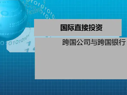 跨国公司与跨国银行