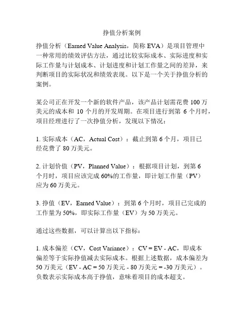 挣值分析案例