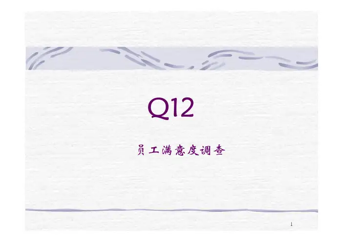 Q12 员工满意度调查