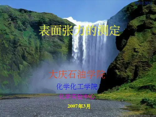 《表面张力的测定》PPT课件
