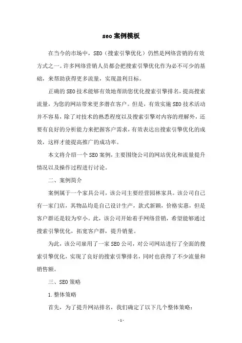 seo案例模板