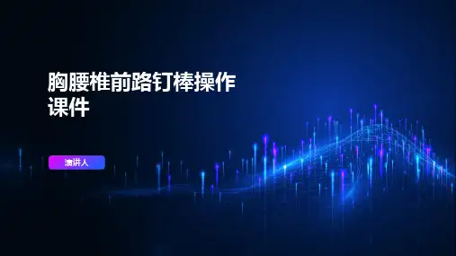 胸腰椎前路钉棒操作课件