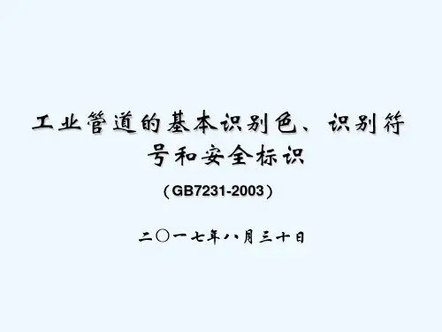 《工业管道的基本识别色识别符号和安全标识》(GB-7231) PPT