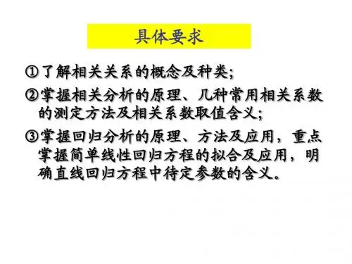 统计学 第七章 相关回归分析