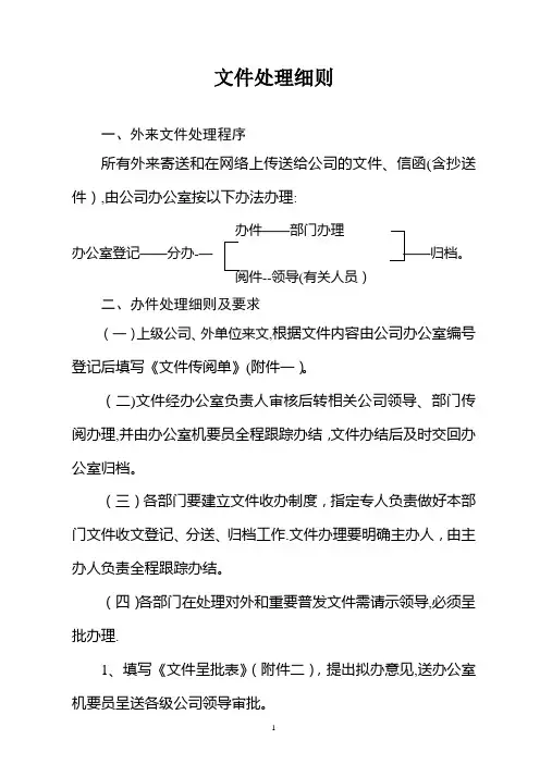 文件处理细则