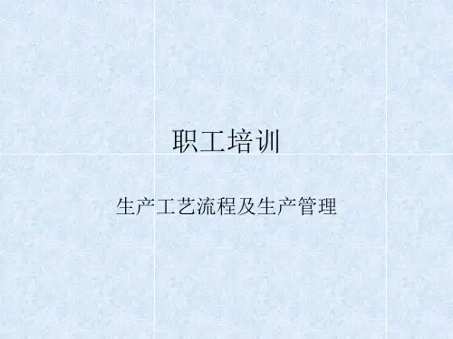 生产工艺流程及生产管理PPT