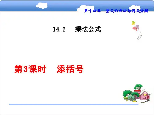 人教版八年级数学上册14.添括号