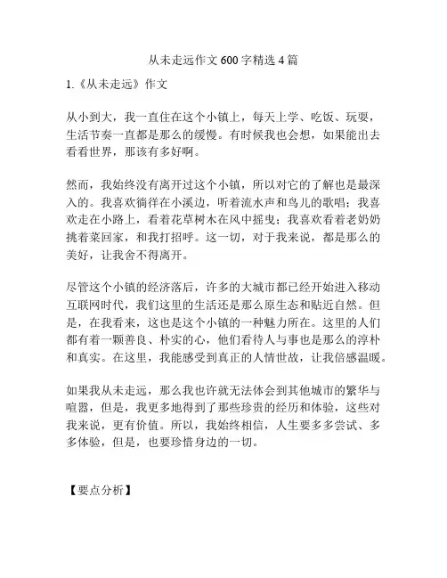 从未走远作文600字精选4篇