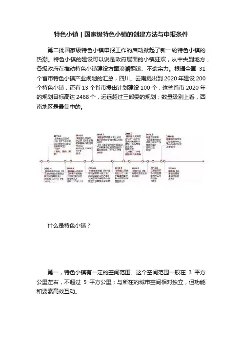 特色小镇丨国家级特色小镇的创建方法与申报条件