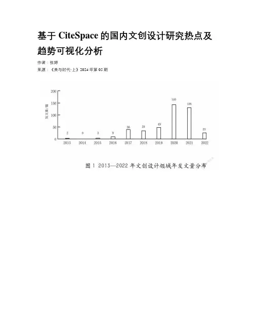 基于CiteSpace的国内文创设计研究热点及趋势可视化分析