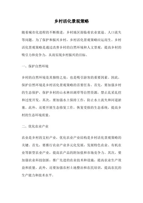 乡村活化景观策略