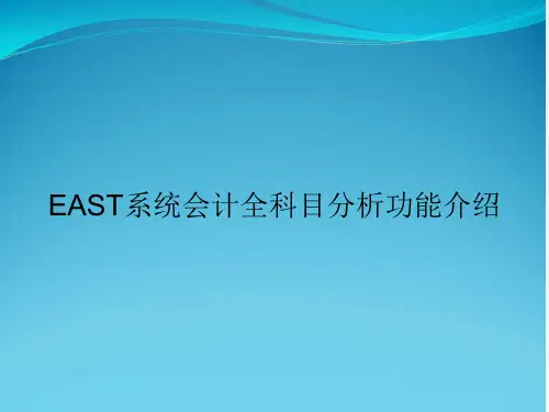 EAST系统会计全科目分析功能介绍