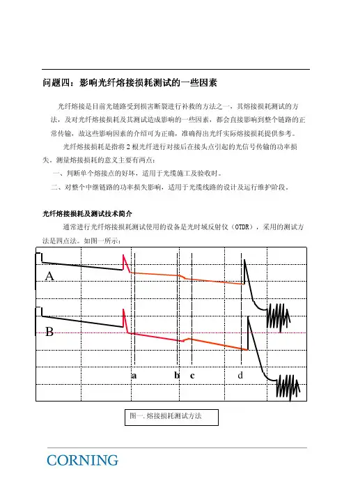 影响光纤熔接损耗测试的一些因素
