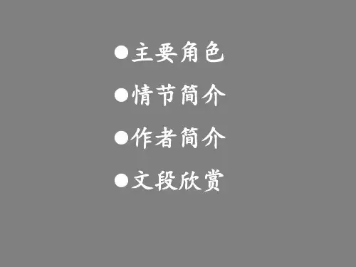 了不起的盖茨比介绍PPT