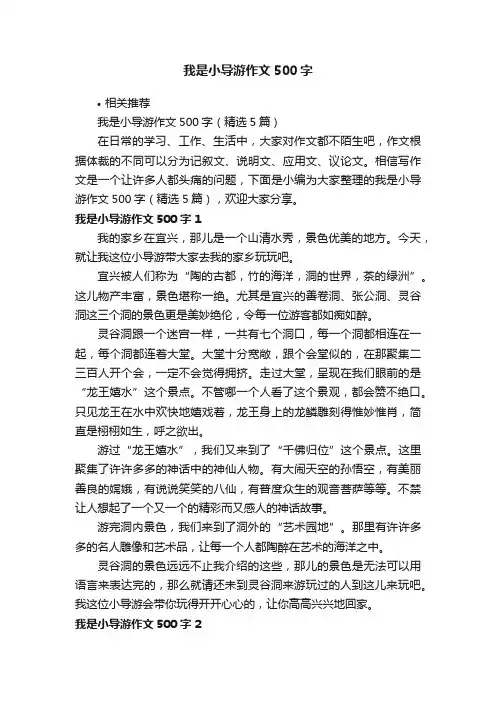 我是小导游作文500字