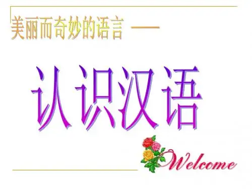 第一节__美丽而奇妙的语言——认识汉语课件