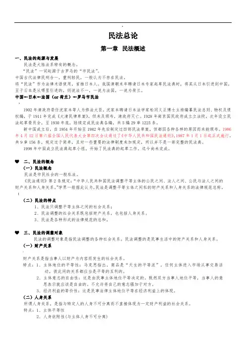 民法总论-笔记