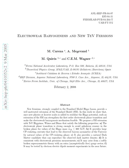 Electroweak Baryogenesis and New TeV Fermions