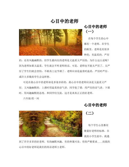 心目中的老师(共10篇)