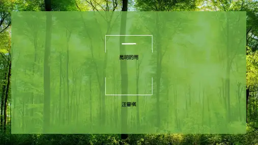 《昆明的雨》PPT精品教学课件