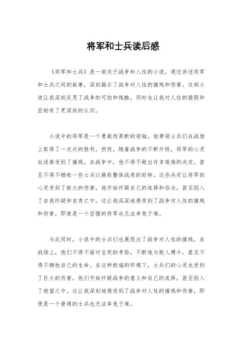 将军和士兵读后感