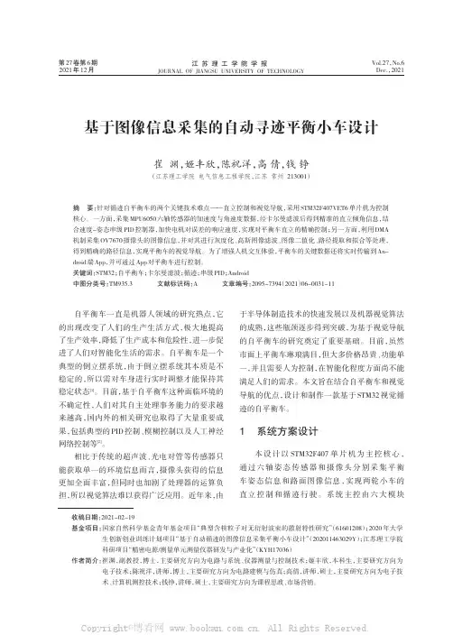基于图像信息采集的自动寻迹平衡小车设计