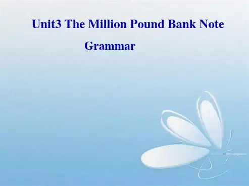 人教高中英语必修3Unit3 Grammar 共15张