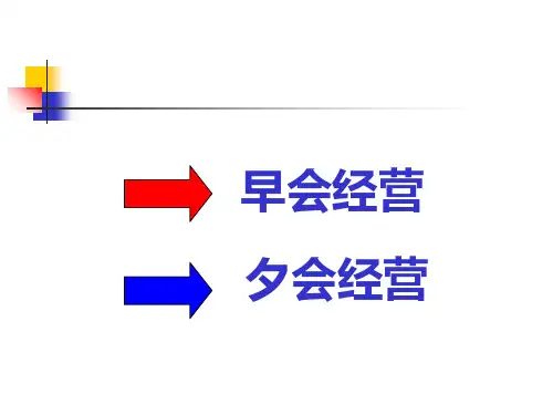 最新如何经营夕早会PPT课件