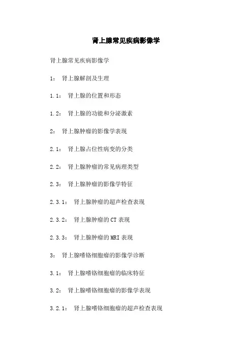 肾上腺常见疾病影像学