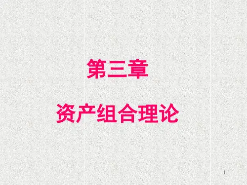 3资产组合理论